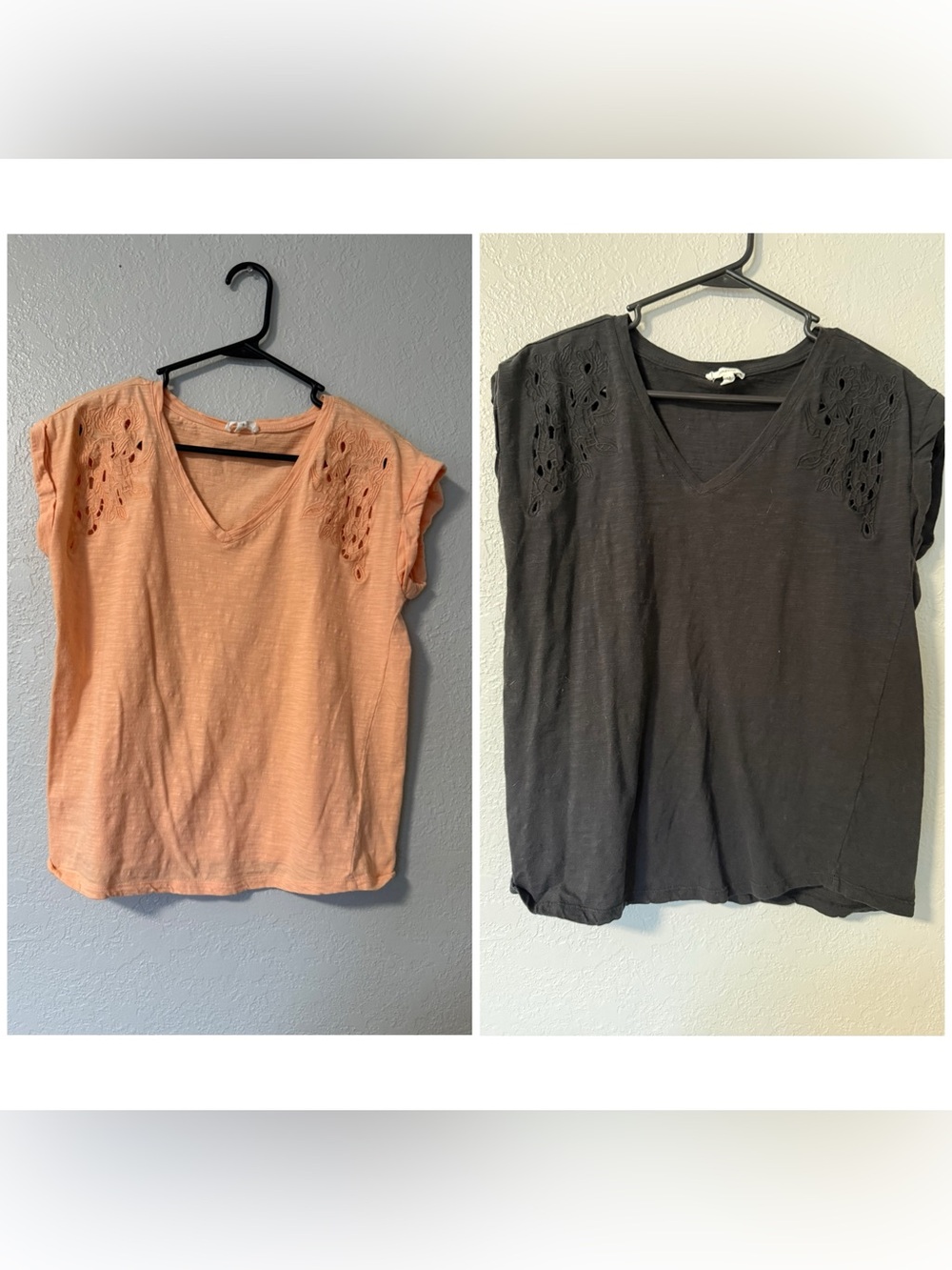 Maurices Eyelet Cutwork Tee, Set of 2